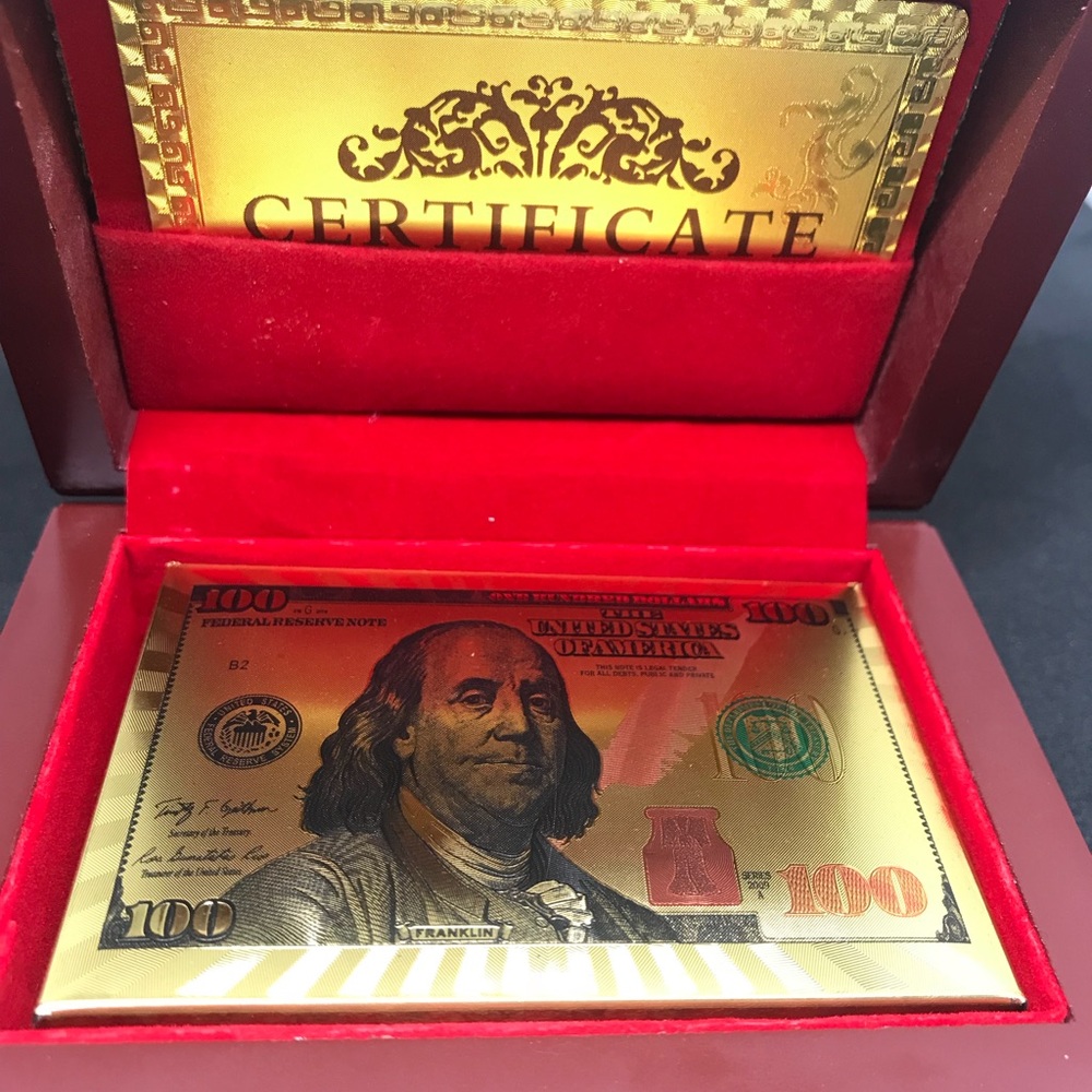 Playing cards gold plated